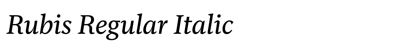 Rubis Regular Italic